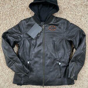 Harley-Davidson® Women's Miss Enthusiast 2.0 Leather 3-in-1 Jacket, Size Large